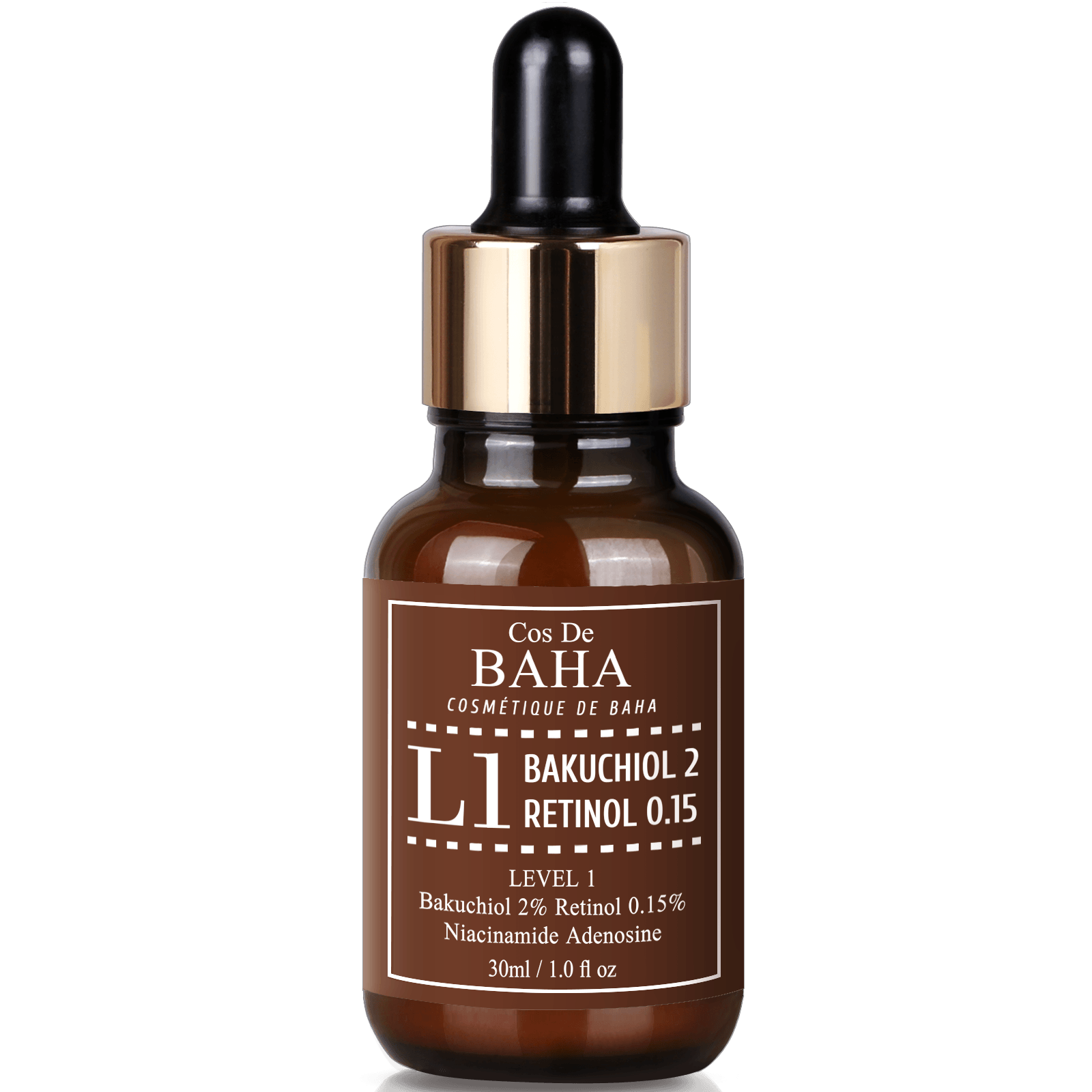 Bakuchiol 2% Retinol 0.15% Niacinamide Vitamin E Serum (L1) (30ml)