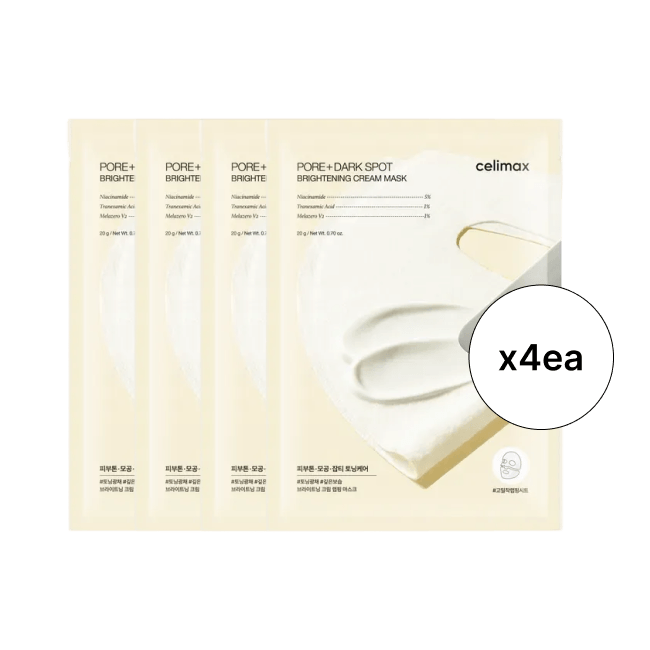 Pore+Dark Spot Brightening Cream Mask 4ea (20 g / Net Wt. 0.70 oz. X 4EA)