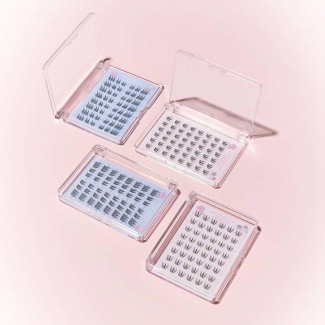 No-Glue Point Cluster Lashes 03 Triple I (9mm) (36 pcs) (+ Tweezers) (-)